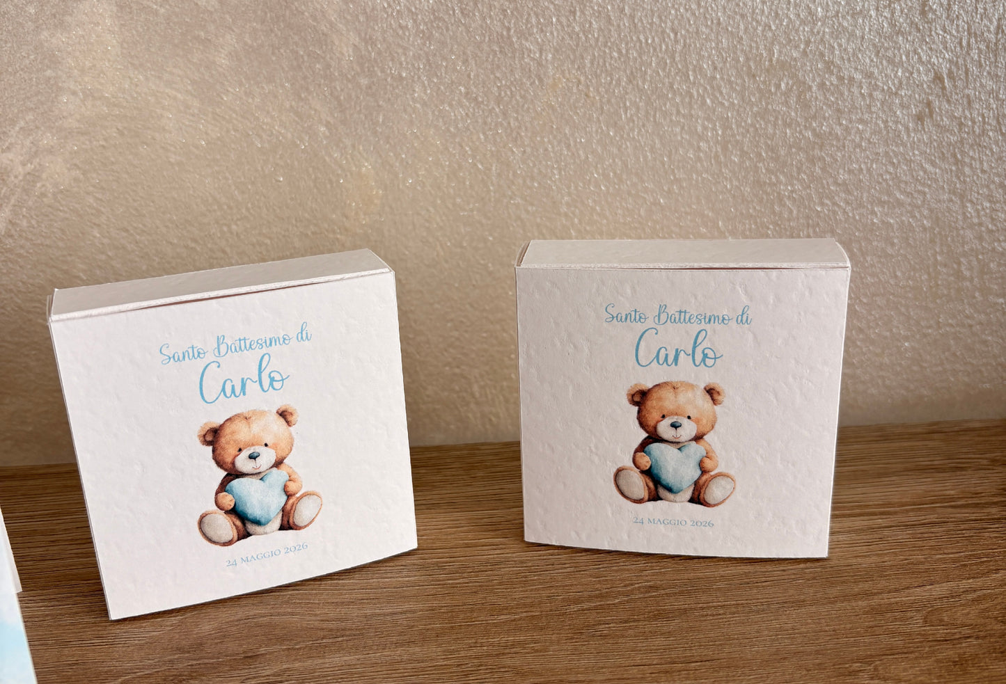 Scatolina confetti, dimensioni 7x7x2 cm — la grafica nella foto è solo un esempio