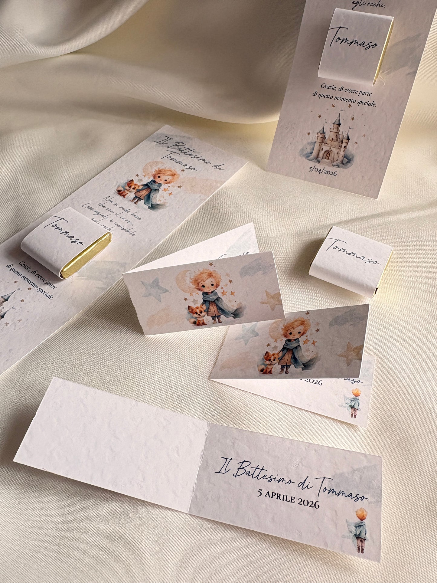 Segnalibro Battesimo Piccolo Principe | Kit Cartaceo