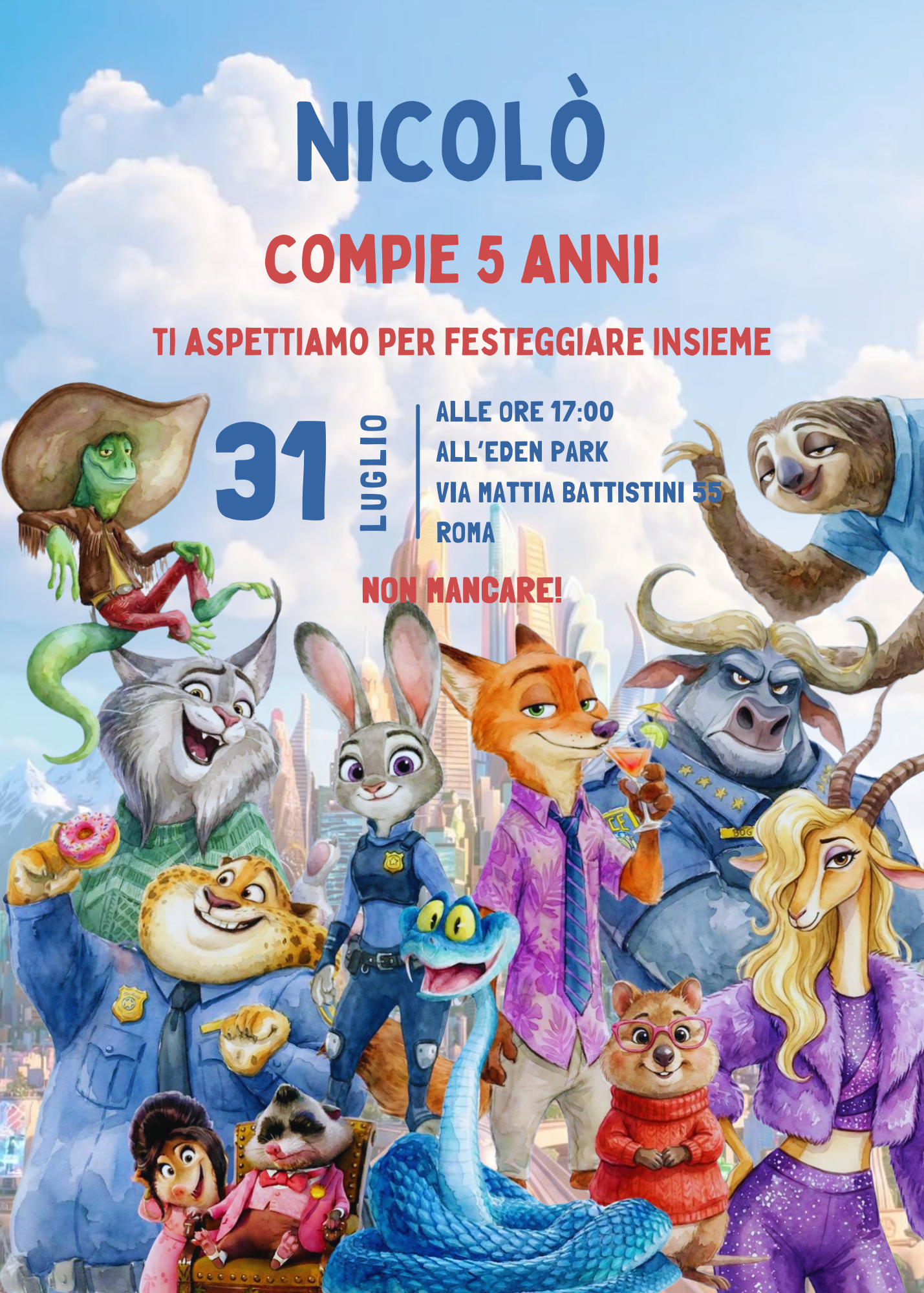 Invito Digitale Zootropolis 2