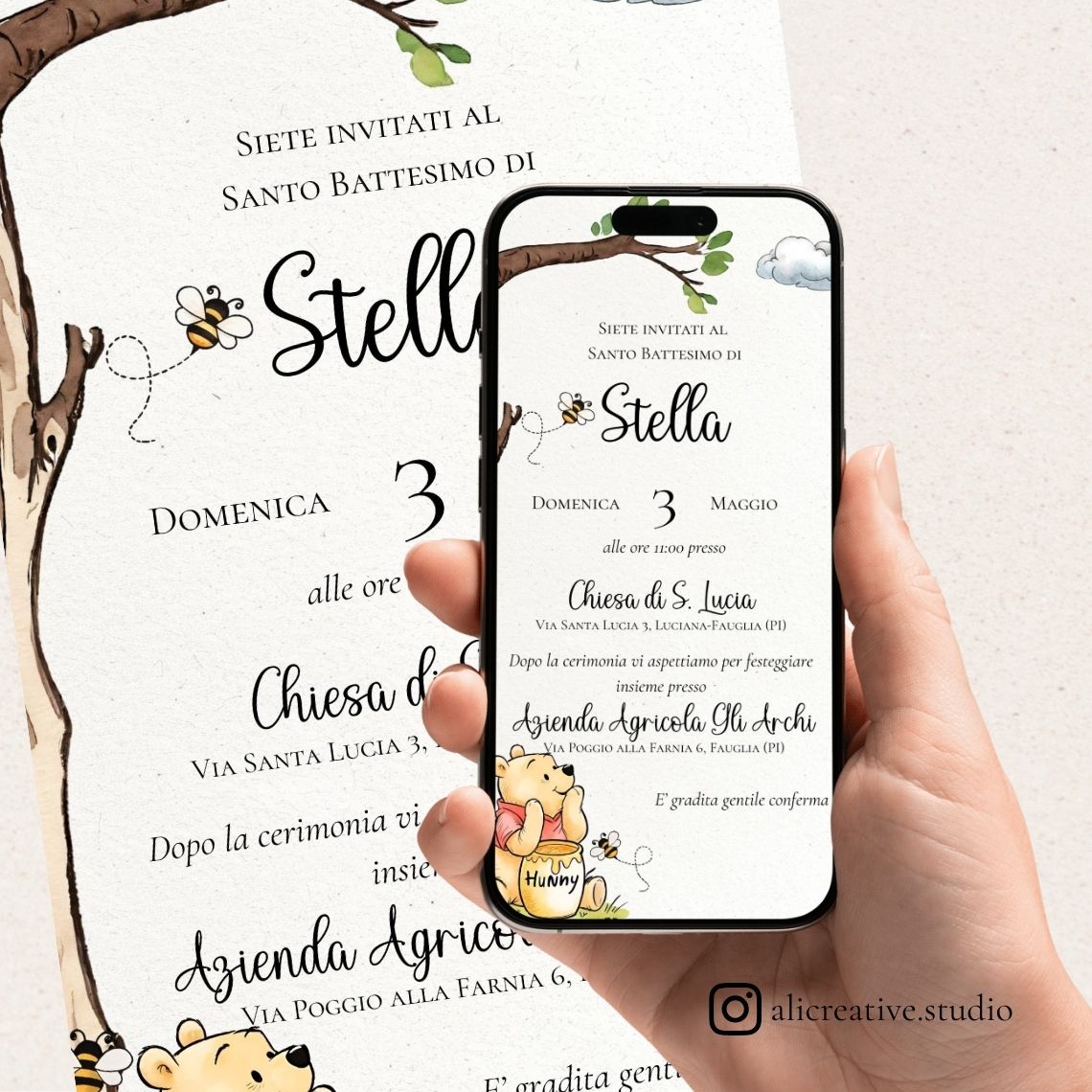 Invito Digitale Winnie the pooh