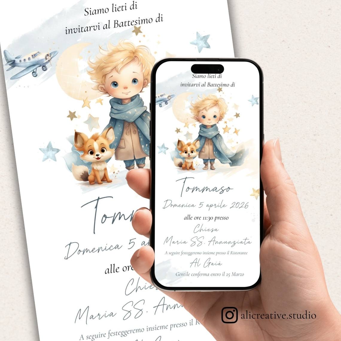 Invito Digitale Piccolo Principe