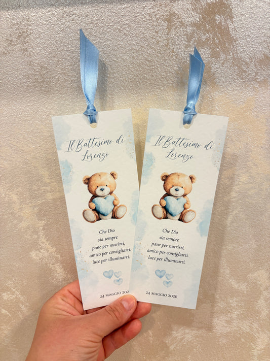 Coordinato Battesimo Bimbo – Orsetto con il Cuore Azzurro