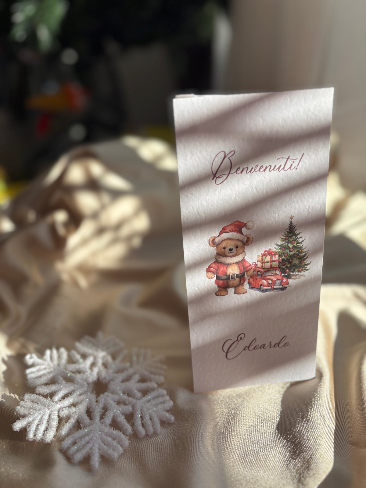 Kit Battesimo Natalizio Orsetti - Coordinato Personalizzato