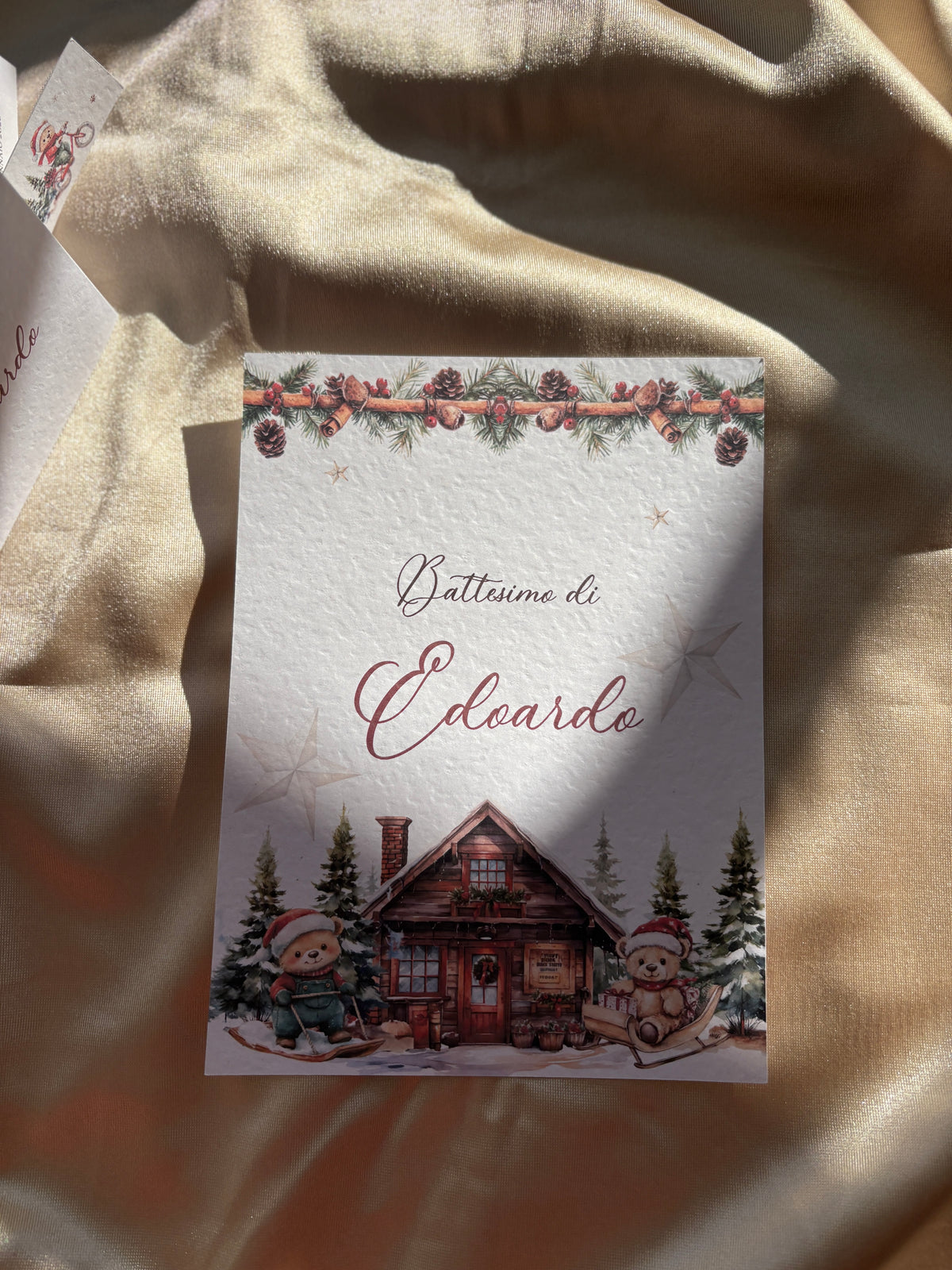 Kit Battesimo Natalizio Orsetti - Coordinato Personalizzato