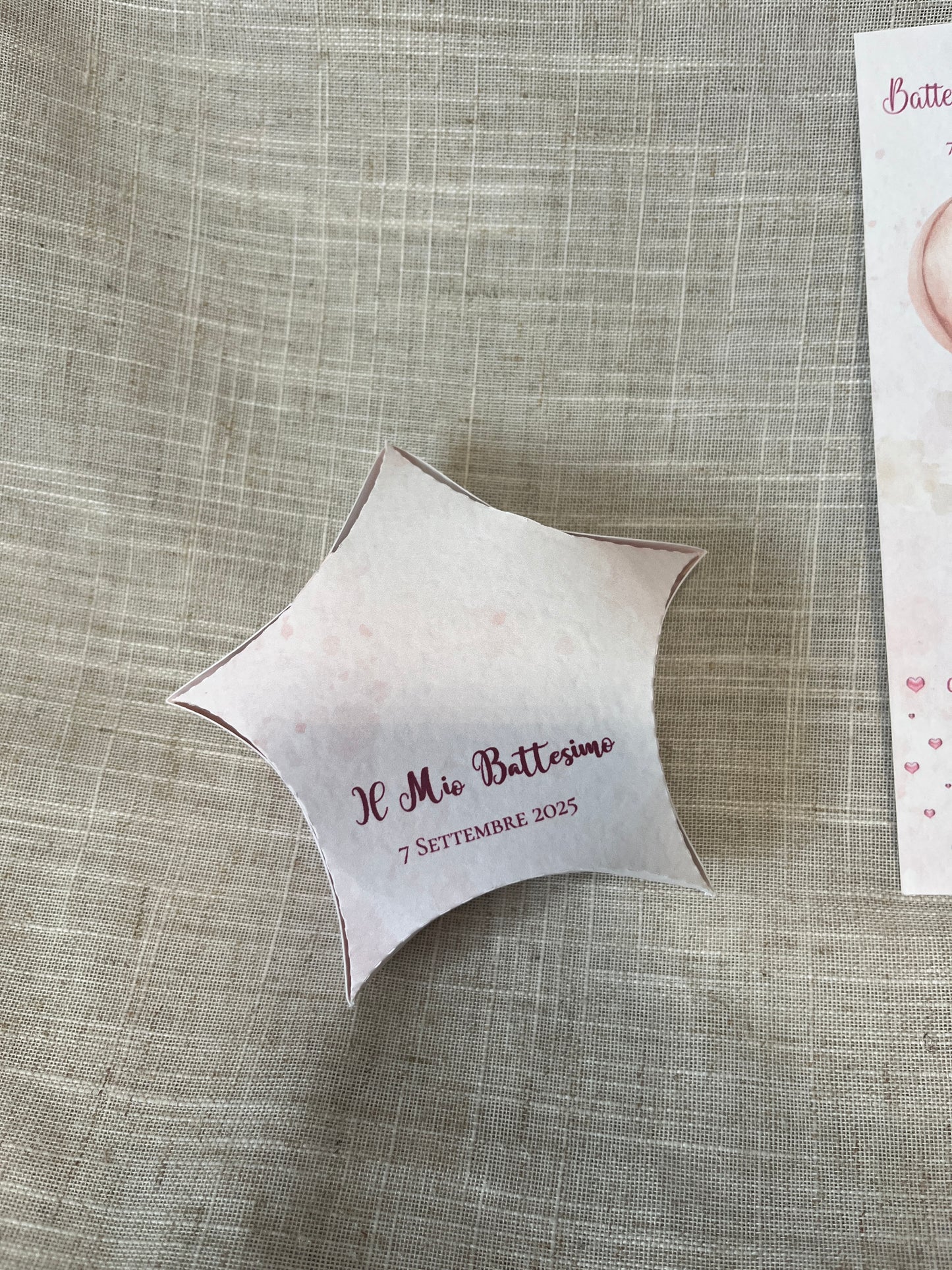 Scatolina confetti, stella cm circa  — la grafica nella foto è solo un esempio