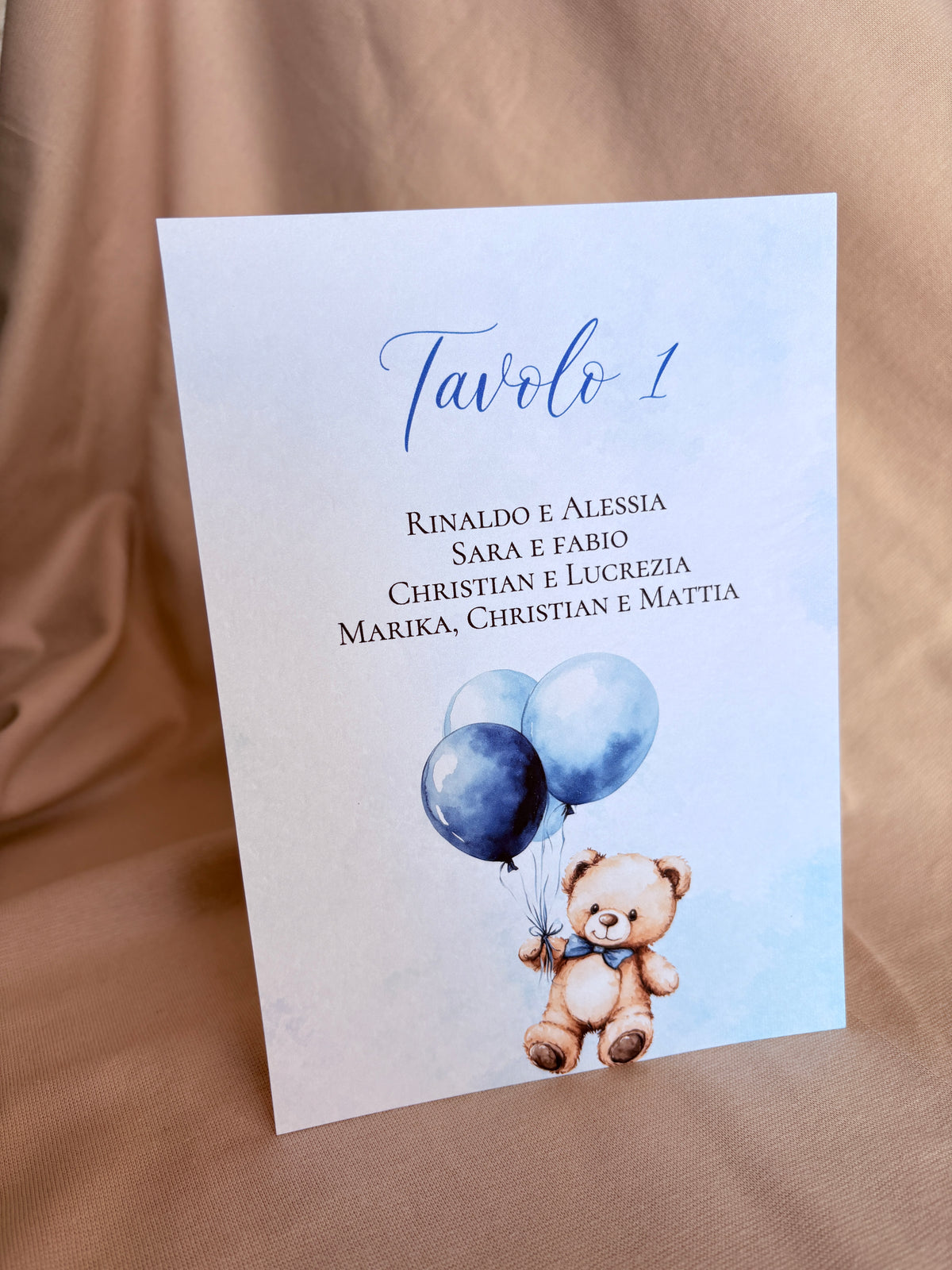 Segnatavolo Orsetto Palloncini