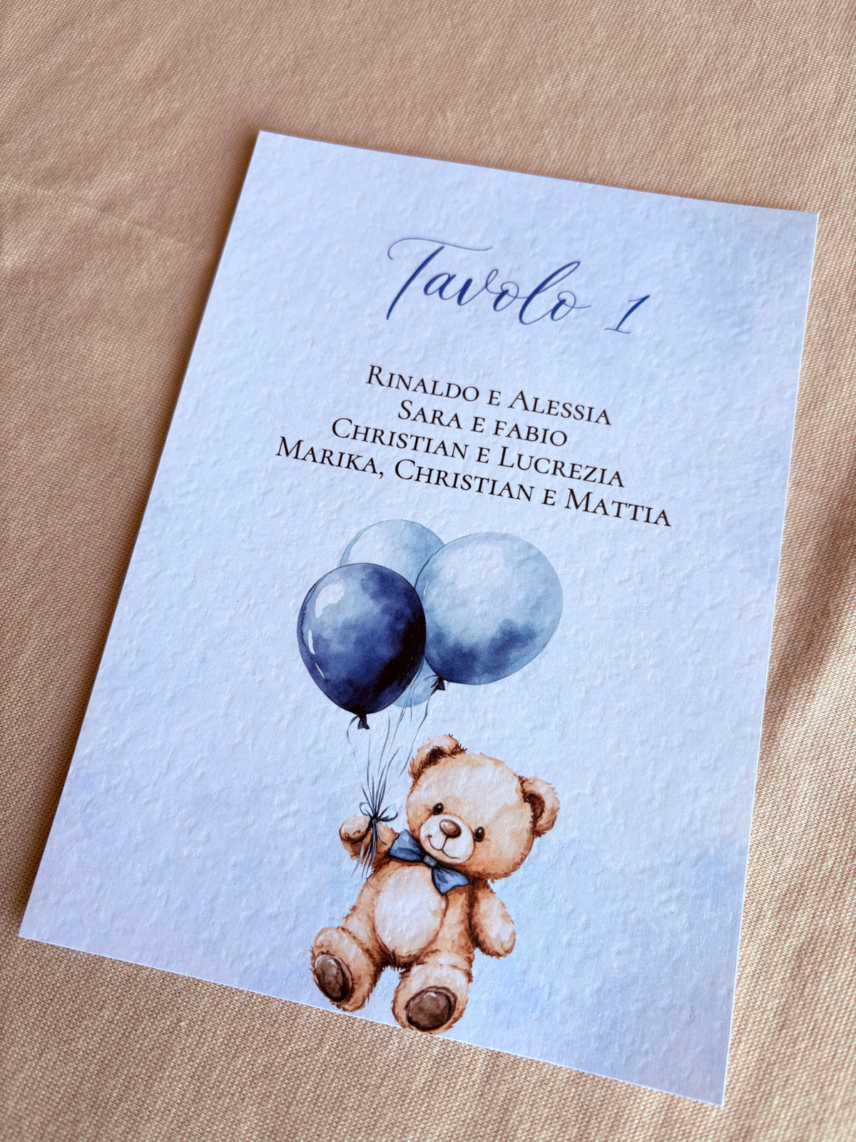 Segnatavolo Orsetto Palloncini