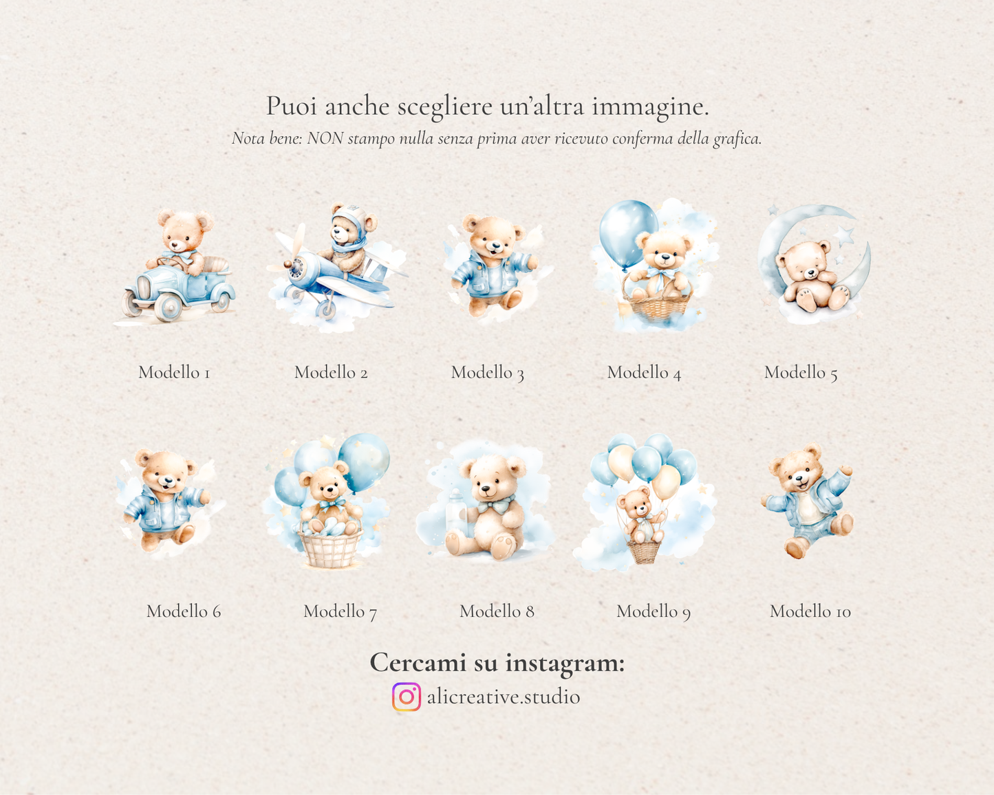 Invito Battesimo Orsetto con Palloncini e Cesta