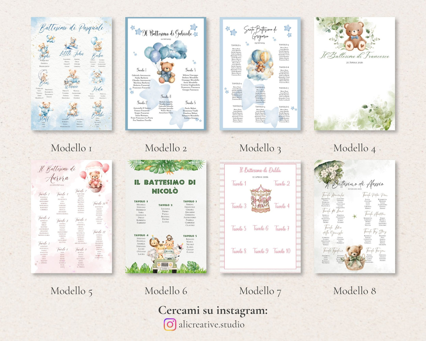 Tableu di Benvenuto personalizzato con i tavoli