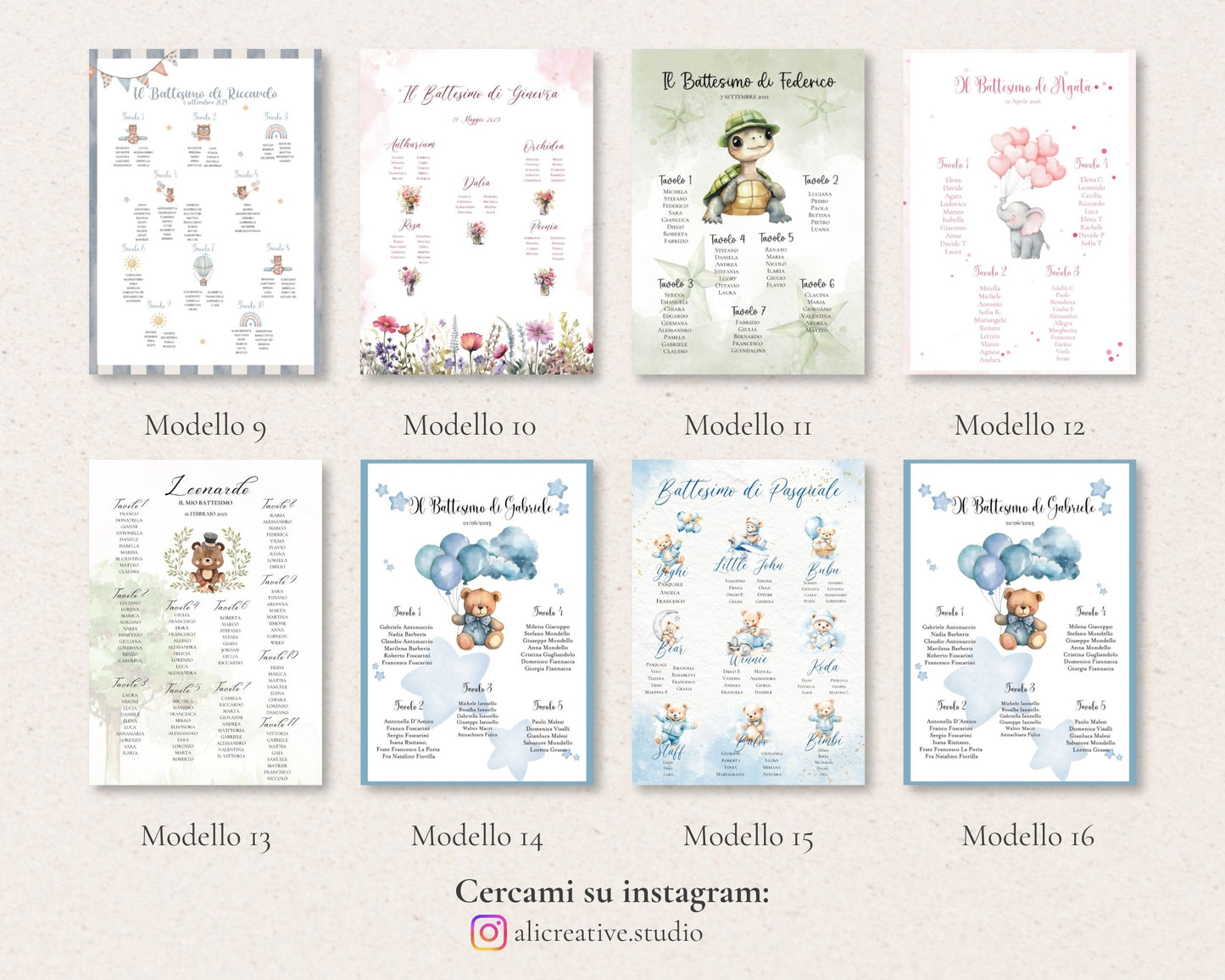 Tableu di Benvenuto personalizzato con i tavoli