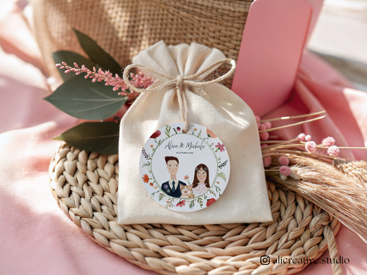 Etichette personalizzate per bomboniere Matrimonio – Tag in Cartoncino e Tag Adesivi Matrimonio